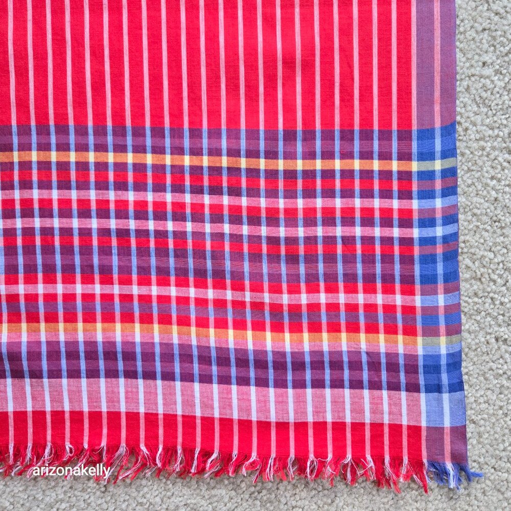 Brooks Brothers Cotton Scarf Lightweight RED - Picture 4 of 11
